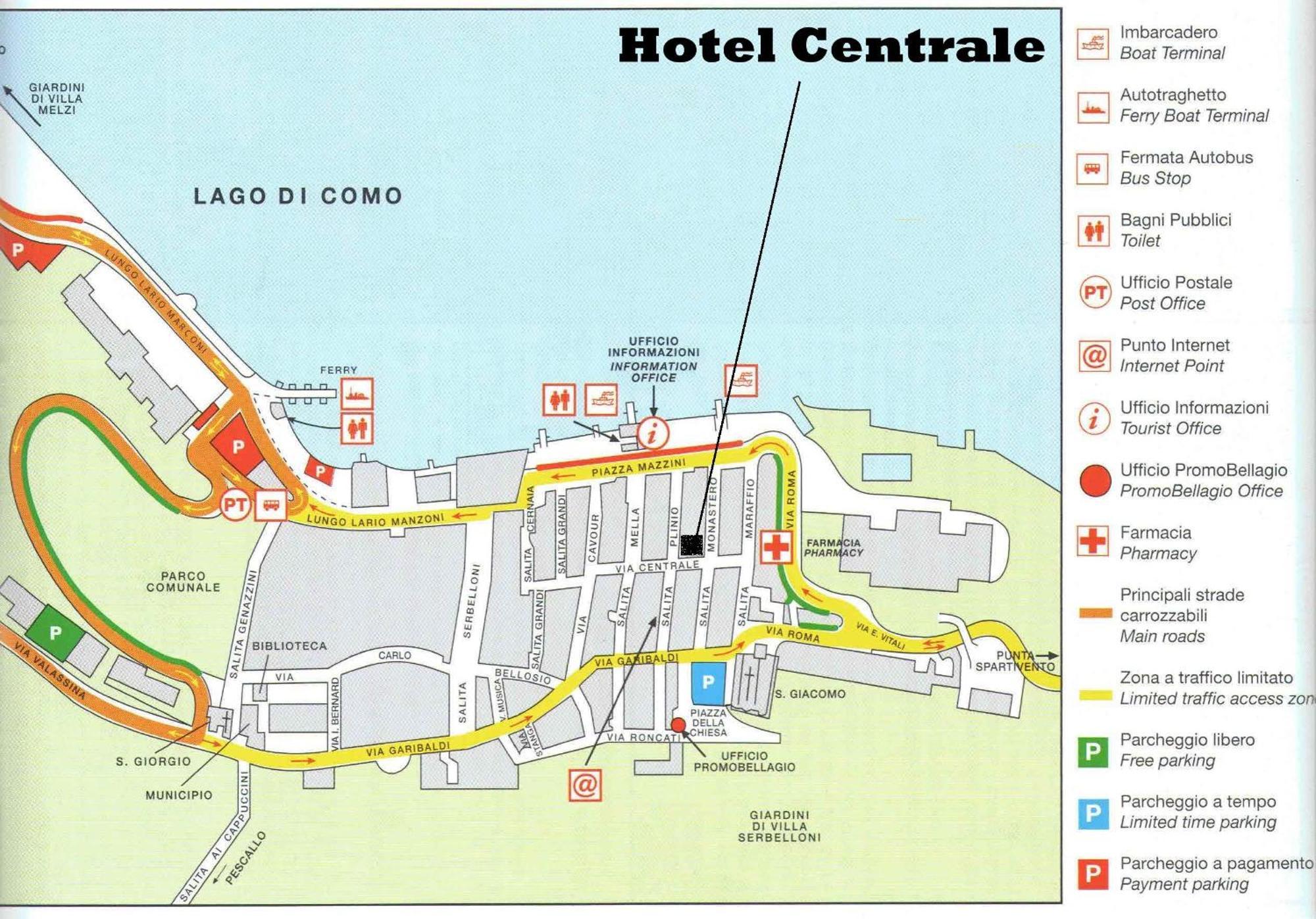 Hotel Centrale Белладжо Экстерьер фото